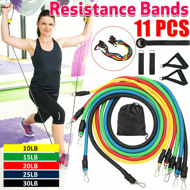 Sport Pull Rope Fitness Elastic Gum Bands Rubber Expander Workout Band 11pcs